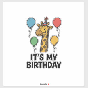 Cute Giraffe Birthday Shirt Vintage Party Design_1