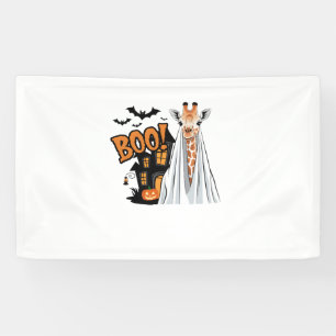 Cute Giraffe Boo Fun Halloween Costume Zoo Lover Banner