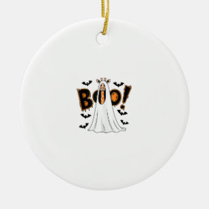 Cute Giraffe Boo Halloween Costume Zoo Lover _3 Ceramic Ornament