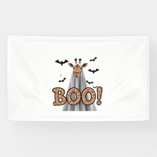 Cute Giraffe Boo Halloween Fun Costume Zoo Lover Banner