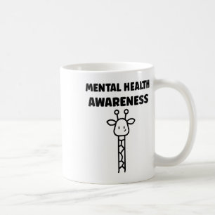 Cute Giraffe Brain Illness Animal Mental Health Aw Coffee Mug