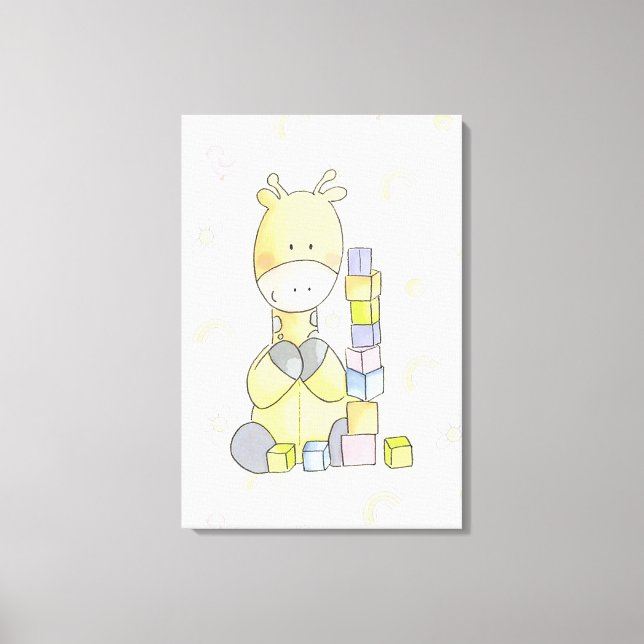 Cute Giraffe Canvas Print (Front)