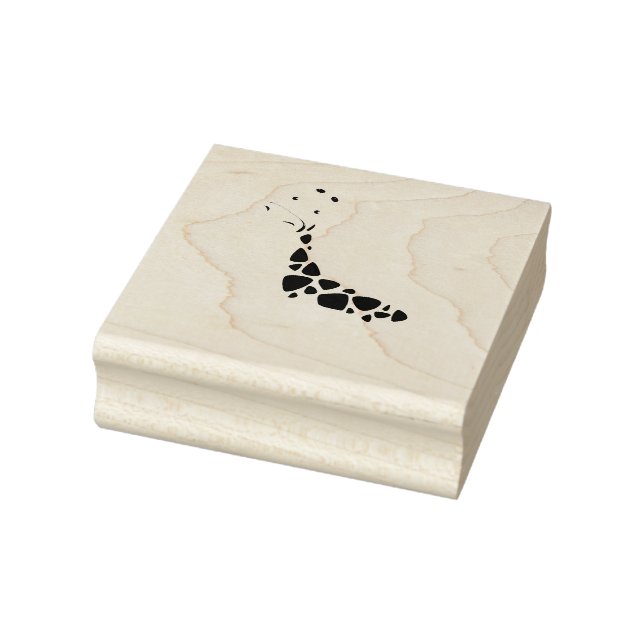 Cute giraffe cartoon rubber stamp (Stamp)