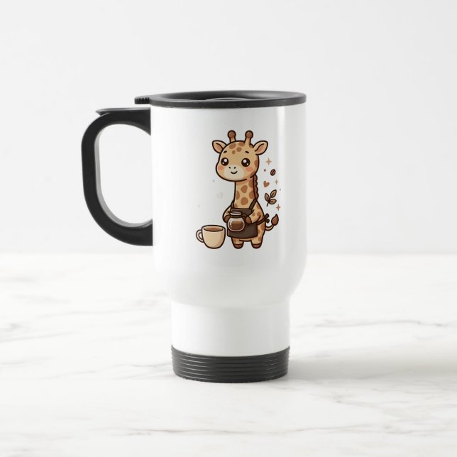 Cute Giraffe Coffee Mug Travel (Left)