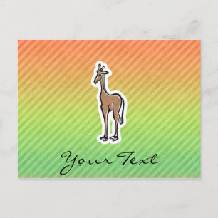 Cute Giraffe; Colorul Postcard