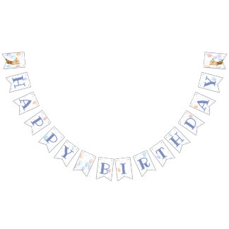 Cute Giraffe Colourful Balloon Boy Birthday Bunti Bunting Flags