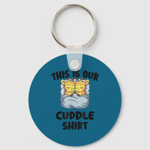 Cute Giraffe Couple This Is Our Cuddle  Keychain