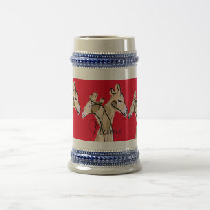 Cute Giraffe Couple Thunder_Cove Beer Stein