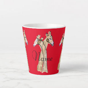 Cute Giraffe Couple  Thunder_Cove Latte Mug