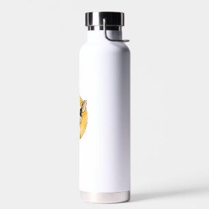 Cute Giraffe Drawing Cartoon Style Water Bottle