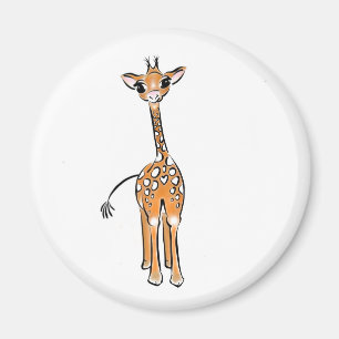 Cute giraffe drawing magnet