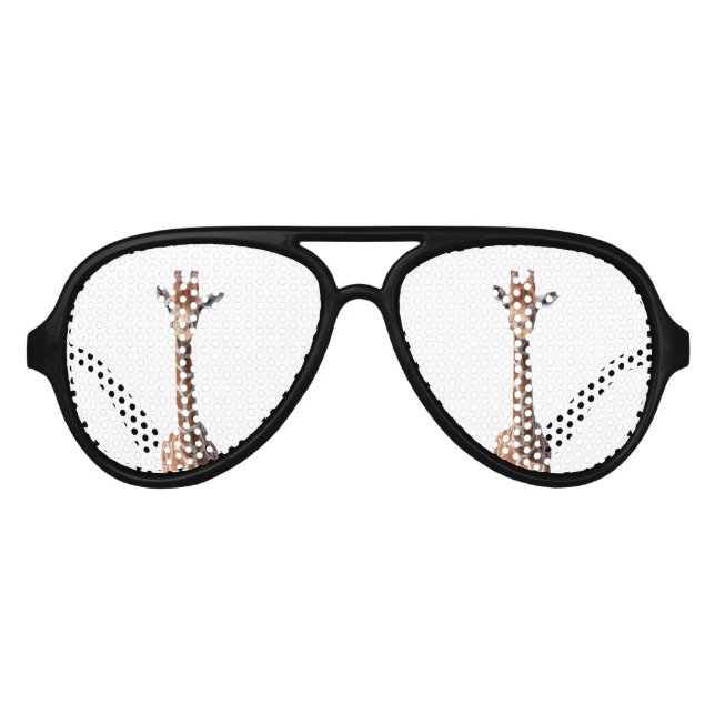 Cute giraffe face aviator sunglasses (Front)