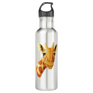 Cute giraffe face beautiful safari  710 ml water bottle