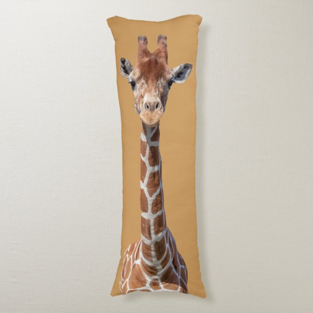 Cute giraffe face body pillow (Front Vertical)