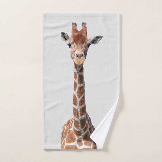 Cute giraffe face hand towel (Hand Towel)