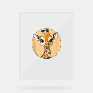 Cute Giraffe Face Mignonnes Yeux Safari Style