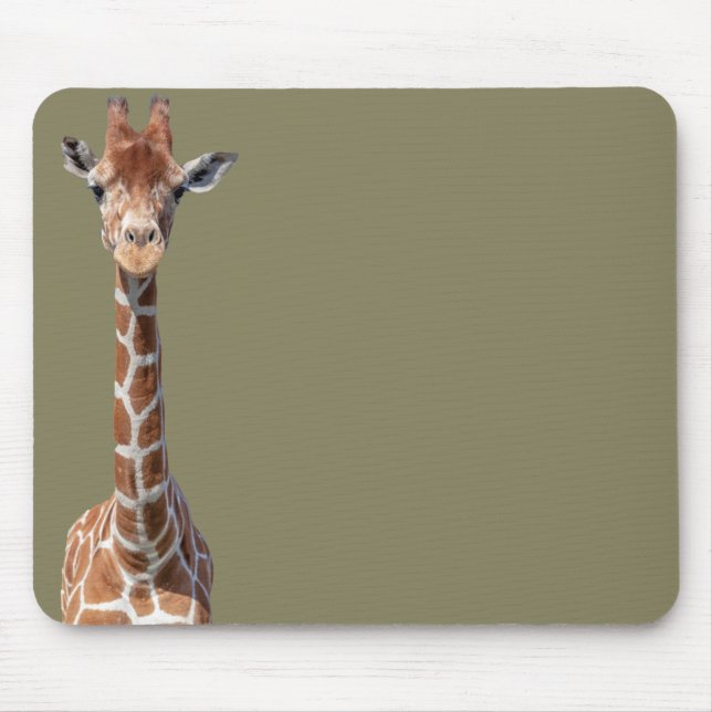 Cute giraffe face mouse pad (Front)