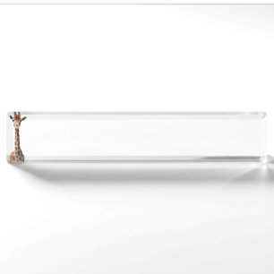 Cute giraffe face nameplate