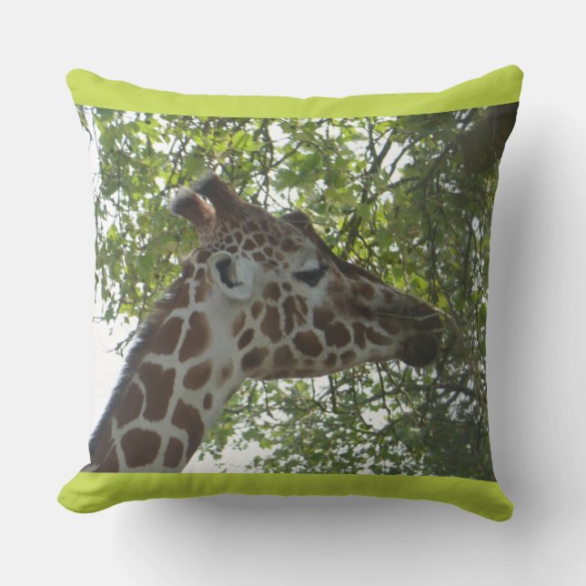 Cute Giraffe Face Throw Pillow  (Front)