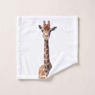 Cute giraffe face wash cloth