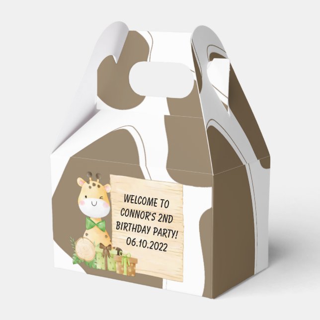 Cute Giraffe For Toddlers  Favor Box (Front Side)