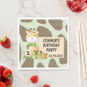 Cute Giraffe For Toddlers Napkin