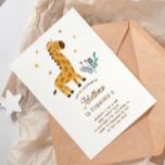 Cute giraffe. Funny safari animal kids birthday Invitation<br><div class="desc">Funny kids or baby birthday invitation with cute giraffe for zoo or safari theme party. Please contact me if you need additional items.</div>