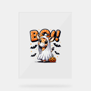 Cute Giraffe Ghost Boo Costume d'Halloween Zoo Lov