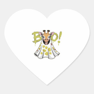 Cute Giraffe Ghost Costume with BOO! Classic T-Shi Heart Sticker