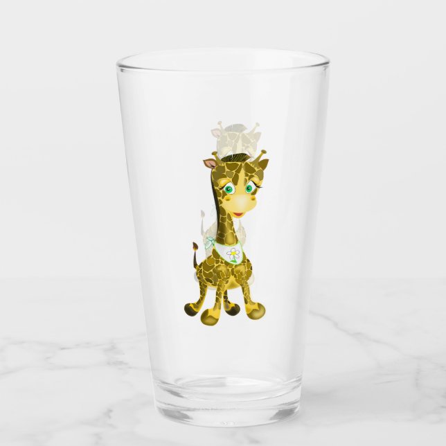 Cute Giraffe Glass (Front)