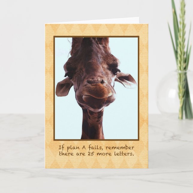 Cute Giraffe Greeting Card (Front)