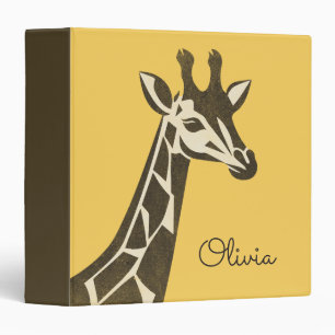 Cute giraffe head decoration binder