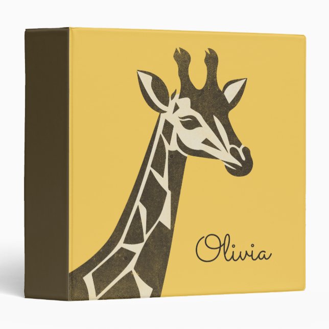Cute giraffe head decoration binder (Front/Spine)