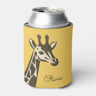 Cute giraffe head decoration can cooler