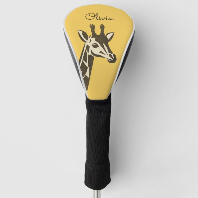 Cute giraffe head decoration golf head cover (Front)
