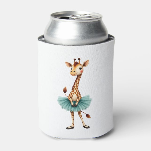 Cute giraffe in a tutu dancing as a ballerina, gif can cooler (Can Front)