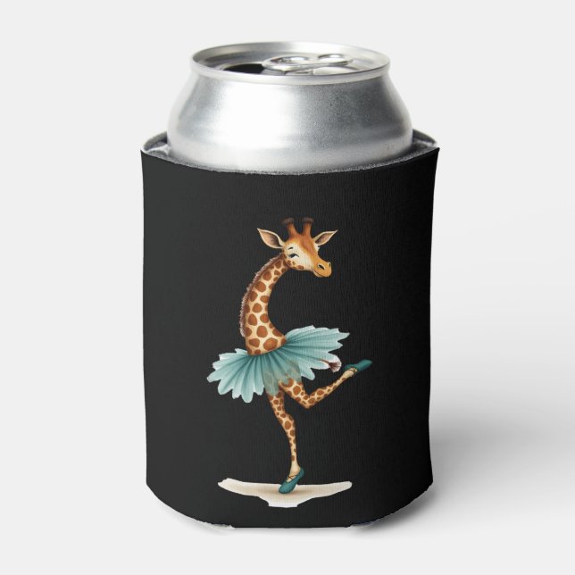 Cute giraffe in a tutu dancing as a ballerina, gif can cooler (Can Front)