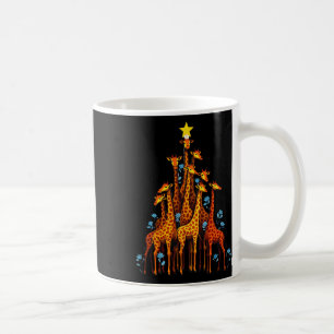 Cute Giraffe In Christmas Tree Hat Floral Giraffe Coffee Mug