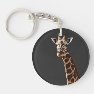 Cute Giraffe Is Looking At You! Keychain