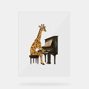 Cute Giraffe Jouer Piano Giraffes Musicien Musique