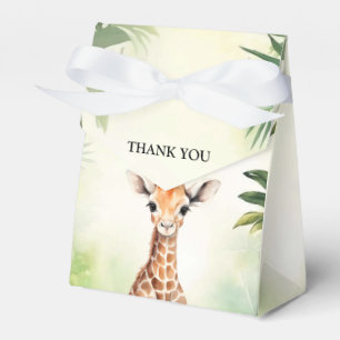 Cute Giraffe Jungle Baby Shower Party Beautiful Favor Box