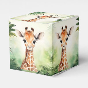 Cute Giraffe Jungle Baby Shower Party Beautiful Favor Box