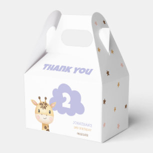 Cute Giraffe Jungle Safari Animal Birthday Favor Box