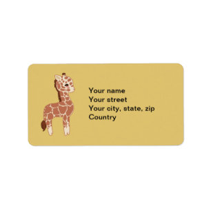 Cute Giraffe Label