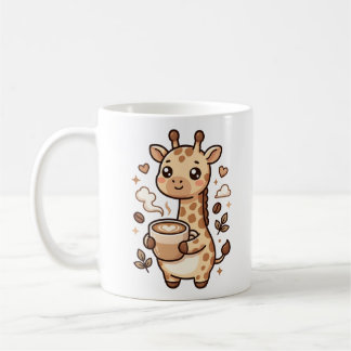 Cute Giraffe Latte Heart Mug - Kawaii Coffee Lover