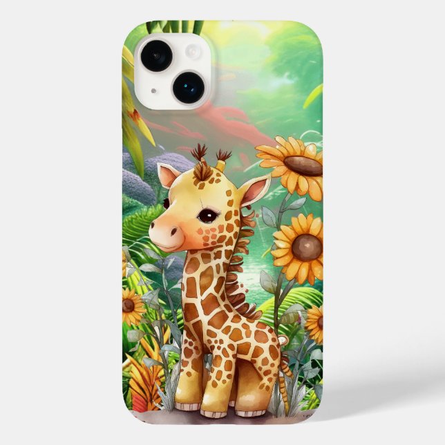 cute giraffe lovers jungle Case-Mate iPhone case (Back)