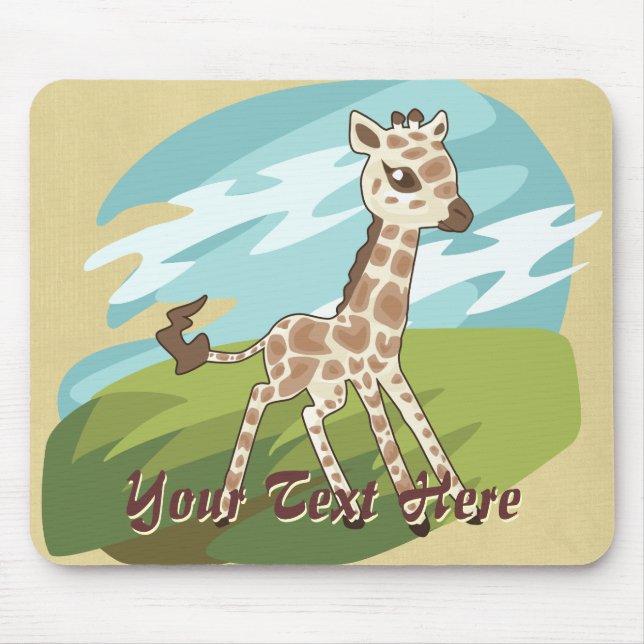 Cute Giraffe Mousepad (Front)