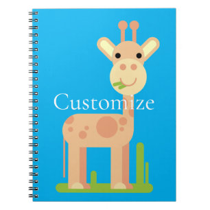 Cute Giraffe Munching Thunder_Cove Notebook