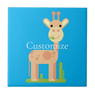 Cute Giraffe Munching  Thunder_Cove Tile