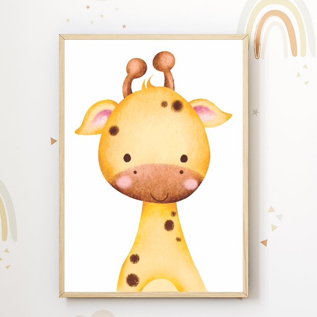 Cute Giraffe Nursery Poster Enfants Décor Chambre (Créateur téléchargé)